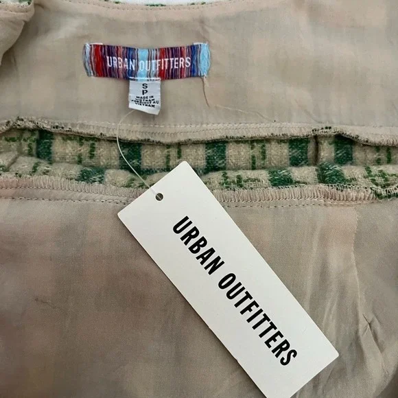 Urban Outfitters Womens Plaid Jumper Dress Sz S Twee Pinafore Mod Mini - Picture 9 of 11